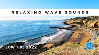 4K 20 Min Ocean Waves at Royal Palms, CA. King Tide compared to low tide