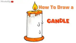 Easy Candle Drawing 🕯️How to draw a candle step by step for beginners 