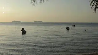 Two Cruise Ships, Two Journeys | Calm Evening Sea in Koh Samui