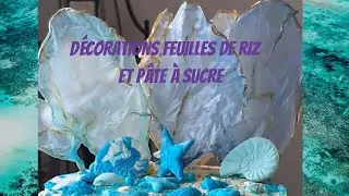 COMMENT FAIRE DES DÉCORATIONS EN FEUILLES DE RIZ+ astuce pour séchage rapide, +# pâte à sucre