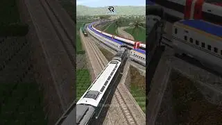 Kereta Api CC206 Tabrak Kereta Api Cepat Di Persilangan Bahaya #railroad #railtrack #railway #train
