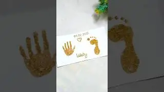 Baby memories saved 💕✨||hand & Footprint 👣 #craft #shorts