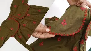 Handmade lace on baby dress\lace making with needle