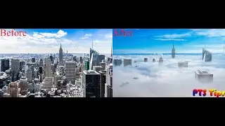 Photoshop Tips - City on clouds | Photoshop tutorial