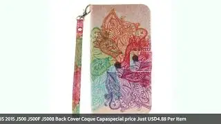 Cute Cartoon Owl Flower Leather Wallet Book Flip Fundas Case For Samsung Galaxy J5 2015 J500 J500...