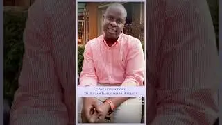 Congratulations Dr. Balam Barugahara Ateenyi.  #ministerbalambarugaharaateenyi