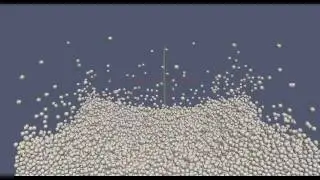Granular dynamics simulation on the graphics card