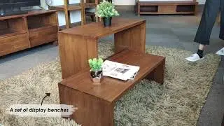Discover the versatility of Scanteak's Multi-purpose Nesting Bench Set!