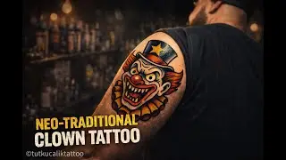 Neo-Traditional Clown Tattoo | Old School Ruh, Karanlık Detaylar