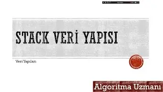 Stack Veri Yapısı (Push Pop Peek İşlemleri Dizi ile)