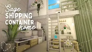 🍵 Sage Shipping Container Home: Bloxburg House Build 🌼