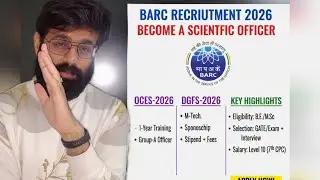 Discussion on BARC Recruitment Brochure 2026 #barc 