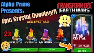 Epic Rhinox Mixed Crystal Opening Video.  New 5 star bot reveal!? Transformers Earth Wars (TFEW)