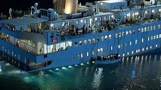 Titanic live action sinking 4x speed up with sleeping sun