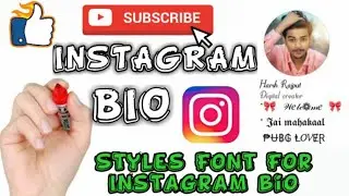 How to Write Bio On Instagram or Facebook In Stylish Fonts / Instagram Stylish Bio Fonts /