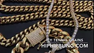 Icy Tennis Chains with Bubble Letters From Hip Hop Bling