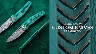 FOLDING KNIFE FOLDER CHEVRON #8 of 33 DAMASTEEL LESBAR KNIVES