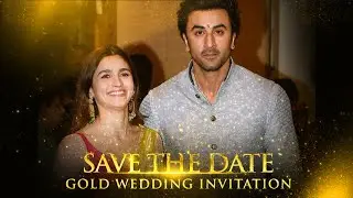 Latest Gold Wedding Invitation Video | April 2022 | Ranbir & Alia