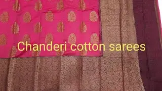 pure chanderi cotton sarees