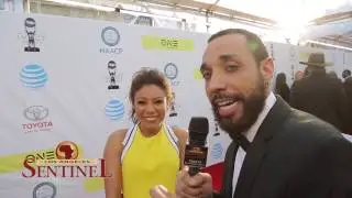 Shalita Grant star of NCIS: New Orleans speaks at the 48th nnual NAACP Image Awards