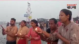 MP Dilip Ghosh took a holy bath with pilgrims ignoring the&nbsp;morning&nbsp;fog