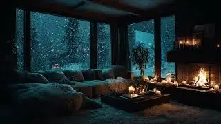 Gentle Fireplace and Whispering Wind for Long, Undisturbed Sleep 🔥🌬️💤