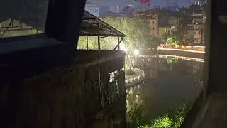 Calm Night View From My Window | Soft City Sounds for Sleep/Study