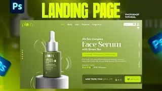 Create Clean & Minimal Landing Page Design In Photoshop