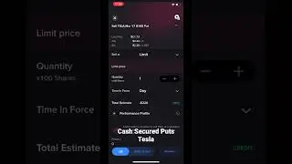 Selling Cash Secured Put on Tesla Stock #stockmarket #tsla #shorts #short #options #puts