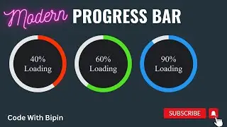 How to make modern Circular Progress Bar using HTML & CSS  | @CodeWithBipin