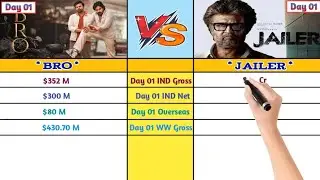 BRO vs Jailer Day 01 Collection || #bro #jailer #rajinikanth #firstday #collection #comparison