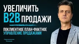 Как увеличить B2B продажи. Поклиентное план-фактное управление продажами для роста B2B продаж