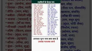 लड़कियों के फेमस नाम || New Girl Name 2025 || Girl Name|| #girlname #name #hindugirlname #girl