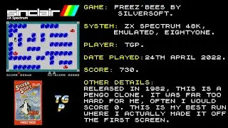Freez'Bees - Silversoft - ZX Spectrum 48K - 730 points - Emulated.