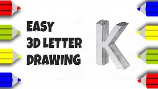 How to Draw a Fancy Letter K | 3डी ड्राइंग