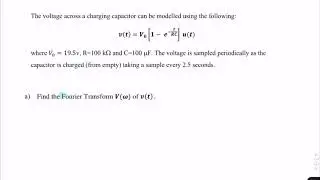 Exam Question: Fourier Transform of charging capacitor signal