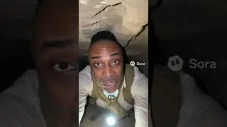 UFO  buried Under the Sphinx Part 2  - Going down restricted caves  #comedy#shotrs #sora