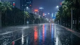 10 Hours of Heavy Night Rain Sounds 🌧️ Deep Sleep, Relaxation, Study, Insomnia Relief