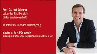 Prof. Dr. Jost Schieren informiert über den Studiengang Master Waldorfpädagogik