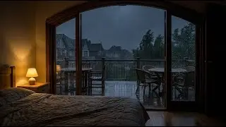 COZY CAMPFIRE IN RAIN | Heavy Rain and Crackling Fire for Instant Sleep | Api Unggun Hujan | 4K