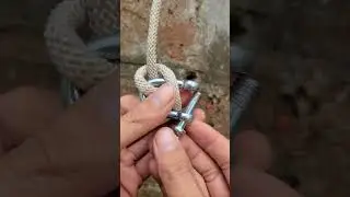 Safe U-Shackle Knot for Lowering Yourself #knotskill #shortvideo #diy #tips