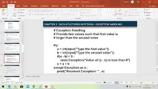 16 EXCEPTION HANDLING IN PYTHON