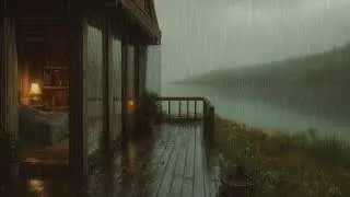 Peaceful Rain at a Cozy Cabin | Nighttime Forest Ambience for Sleep & Relaxation
