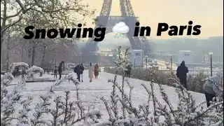 It’s snowing in Paris ❄️il neige à paris ❄️❄️🌨🌨♥️♥️♥️