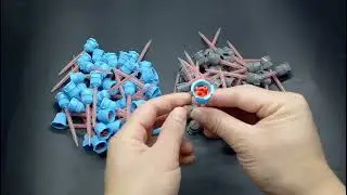 500pcs Static Mixing Nozzles 10:1 Epoxy Adhesive Mixer Resin AB Glue Round Mixing Tube for Caulking