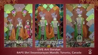 LIVE Sandhya Arti - BAPS Shri Swaminarayan Mandir - Toronto, Canada