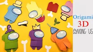 Origami 3D AMONG US - How to make AMONG US without glue