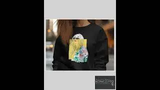 Stylish Woman Illustration T-Shirt, Floral Jacket Fashion Graphic Tee, Unique Artistic Apparel fo...