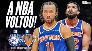 A NBA EST&Aacute; DE VOLTA! KNICKS vencem SIXERS pela pr&eacute;-temporada - MELHORES MOMENTOS