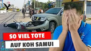 Jeder Roller ein toter Mensch, ein Platz zum Nachdenken auf Koh Samui in Thailand